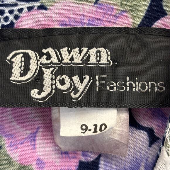 Vintage Dawn Joy Cottage Trad Wife Floral Lace Midi Dress Size 9/10 SAHM Prairie - Picture 3 of 10